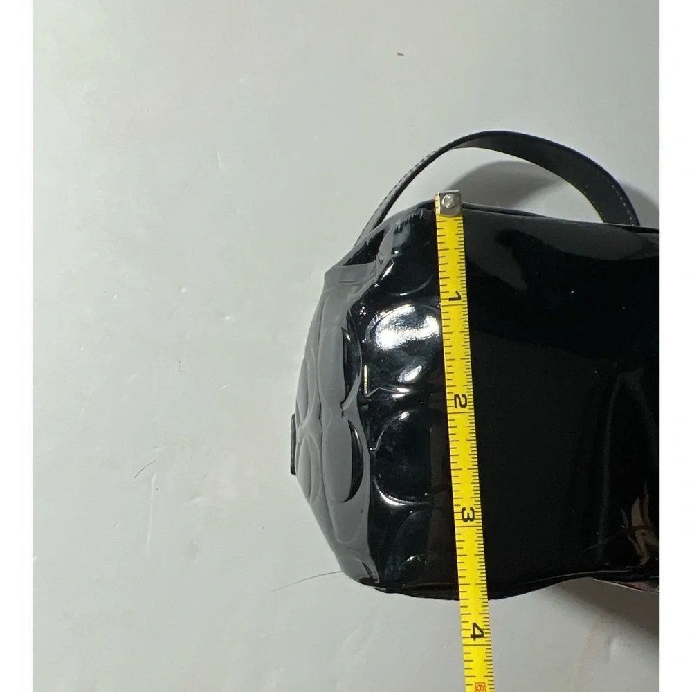 Coach Black Patent Leather Shoulder Bag - Picture 10 of 11